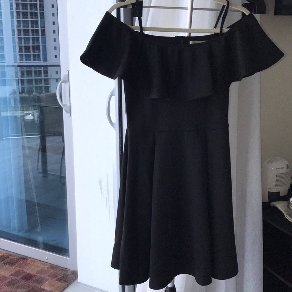 Black mini dress